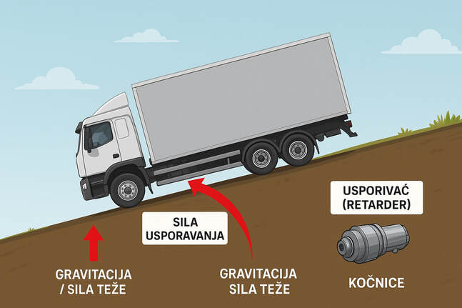 Usporavanje motornog vozila-usporač