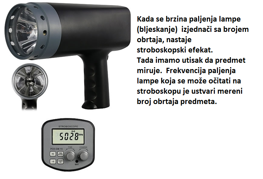  Merenje broja obrtaja pomoću stroboskopskog tahometra